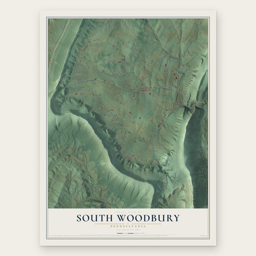 South Woodbury, Pennsylvania map print, the full design