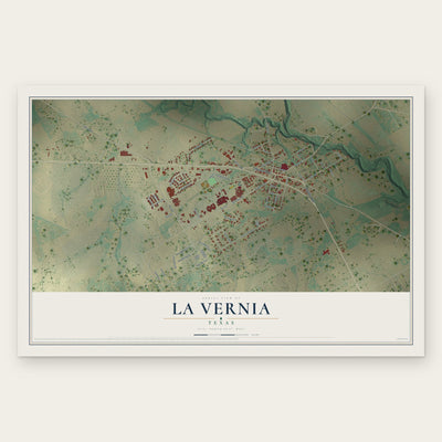 La Vernia, Texas map print, the full design