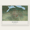 Reardan, Washington map print, the full design
