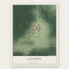 La Salle, Minnesota map print, the full design