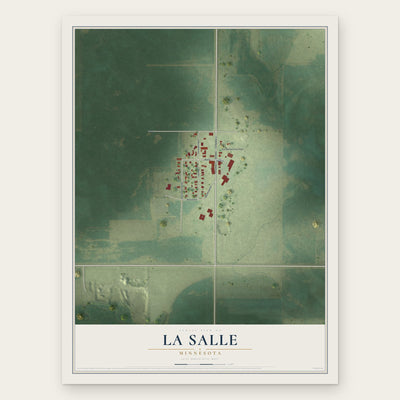 La Salle, Minnesota map print, the full design