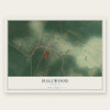Hallwood, Virginia map print, the full design