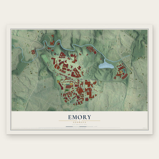 Emory, Georgia map print, the full design