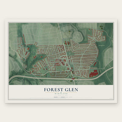 Forest Glen, Maryland map print, the full design