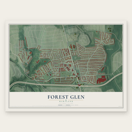 Forest Glen, Maryland map print, the full design
