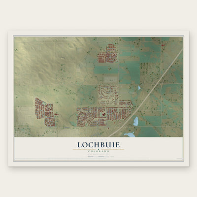 Lochbuie, Colorado map print, the full design