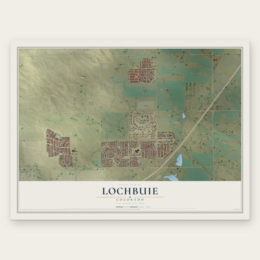 Lochbuie, Colorado map print, the full design