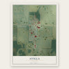 Avilla, Missouri map print, the full design