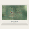 Meadville, Missouri map print, the full design