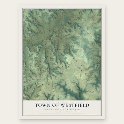 Town of Westfield, Sauk County, Wisconsin map print, the full design