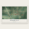 Hickory Flat, Mississippi map print, the full design