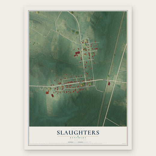 Slaughters, Kentucky map print, the full design