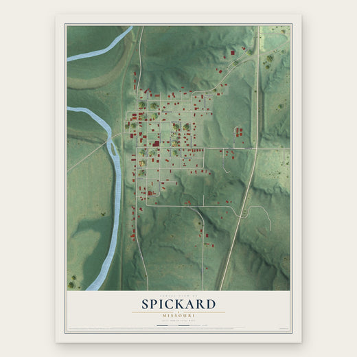 Spickard, Missouri map print, the full design