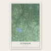 Interior, Michigan map print, the full design