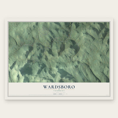 Wardsboro, Vermont map print, the full design