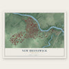 New Brunswick, New Jersey map print, the full design