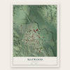Maywood, Nebraska map print, the full design