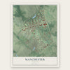 Manchester, Virginia map print, the full design
