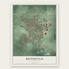 Brookings, South Dakota map print, the full design