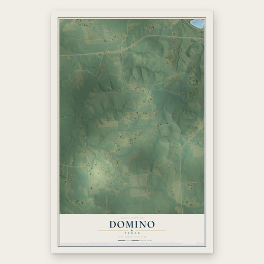 Domino, Texas map print, the full design