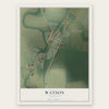 Watson, Arkansas map print, the full design