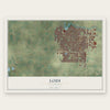 Lodi, California map print, the full design