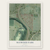 Maywood Park, Oregon map print, the full design