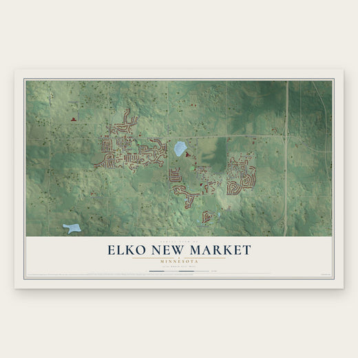 Elko New Market, Minnesota map print, the full design
