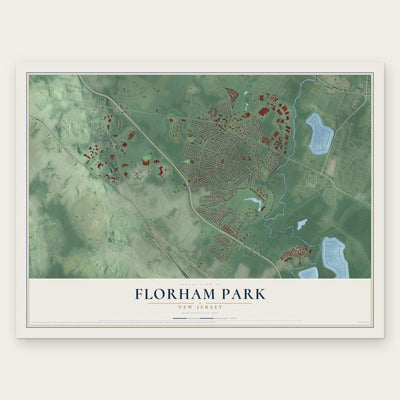 Florham Park, New Jersey map print, the full design