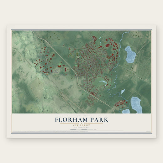 Florham Park, New Jersey map print, the full design