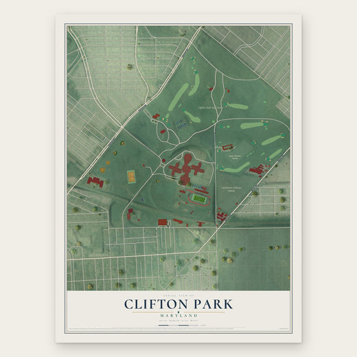 Clifton Park, Maryland map print, the full design