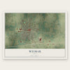 Weimar, Texas map print, the full design