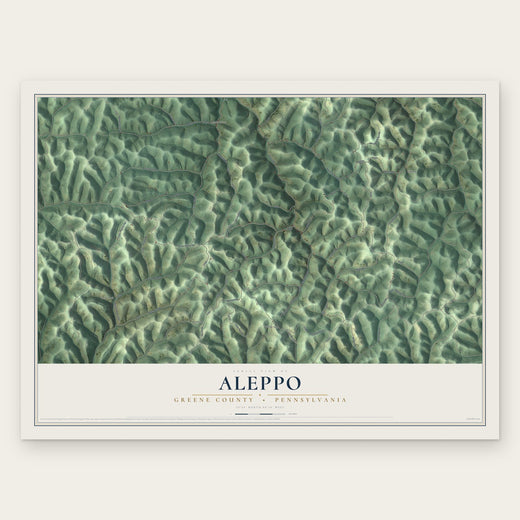 Aleppo, Greene County, Pennsylvania map print, the full design