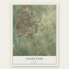 Eagle Pass, Texas map print, the full design