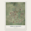 Airway Heights, Washington map print, the full design
