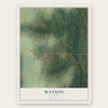 Watson, Illinois map print, the full design