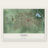 Pierce, Nebraska map print, the full design