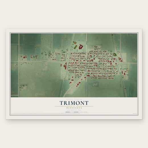 Trimont, Minnesota map print, the full design