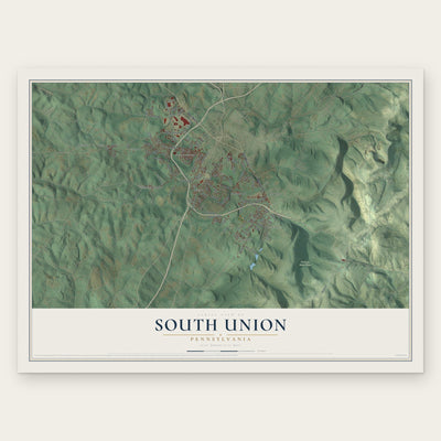South Union, Pennsylvania map print, the full design