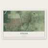 Steger, Illinois map print, the full design