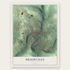 Brookville, Pennsylvania map print, the full design