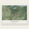 Scott City, Missouri map print, the full design