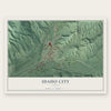 Idaho City, Idaho map print, the full design