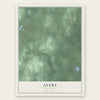 Avery, Michigan map print, the full design