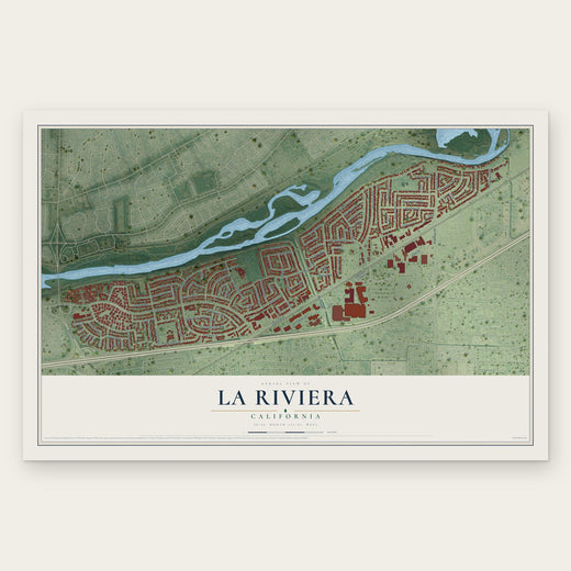 La Riviera, California map print, the full design