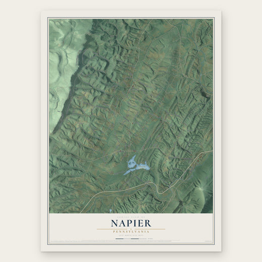 Napier, Pennsylvania map print, the full design