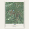 Rome, Georgia map print, the full design