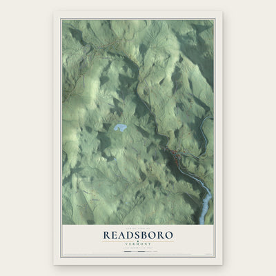 Readsboro, Vermont map print, the full design
