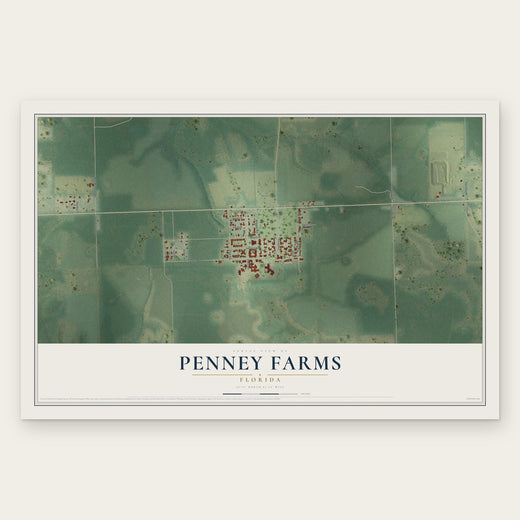 Penney Farms, Florida map print, the full design