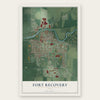 Fort Recovery, Ohio map print, the full design